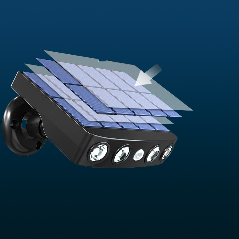 Lampe puissante solaire rotative