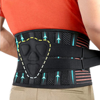 Attelle Lombaire à Compression Réglable et Baleines Métalliques