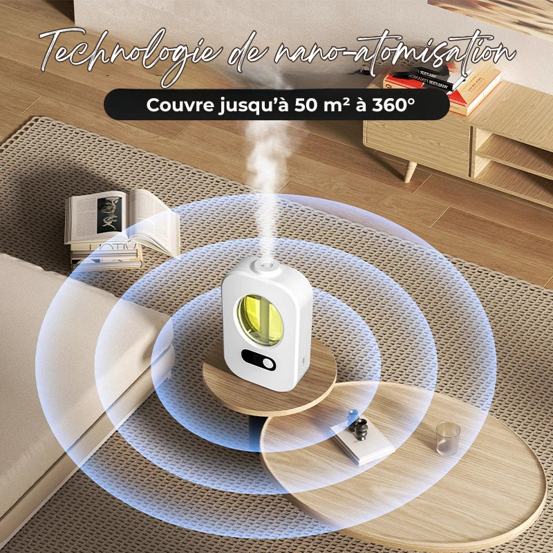 Diffuseur automatique d'Huiles Essentielles 4 Modes - Huile OFFERTE
