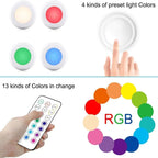 Lot de 5 Spots LED RVB avec télécommande