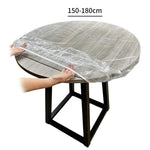 Nappe de table ronde transparente et élastique