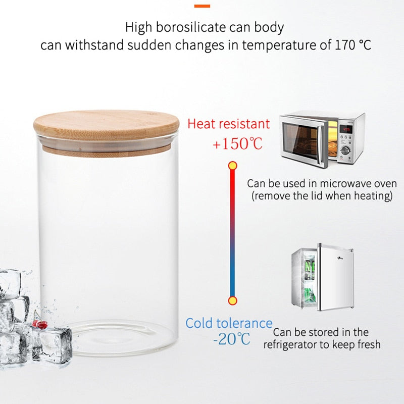 2x Bocaux de conservation en verre