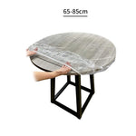 Nappe de table ronde transparente et élastique