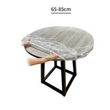 Nappe de table ronde transparente et élastique