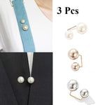 Lot de 3 Broches en perle pour décolleté