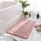 Alfombra de baño ultra absorbente efecto mármol