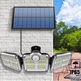 Applique LED solaire triple éclairage puissant