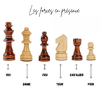 Jeu d'échec en bois - magnétique