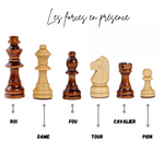 Jeu d'échec en bois - magnétique