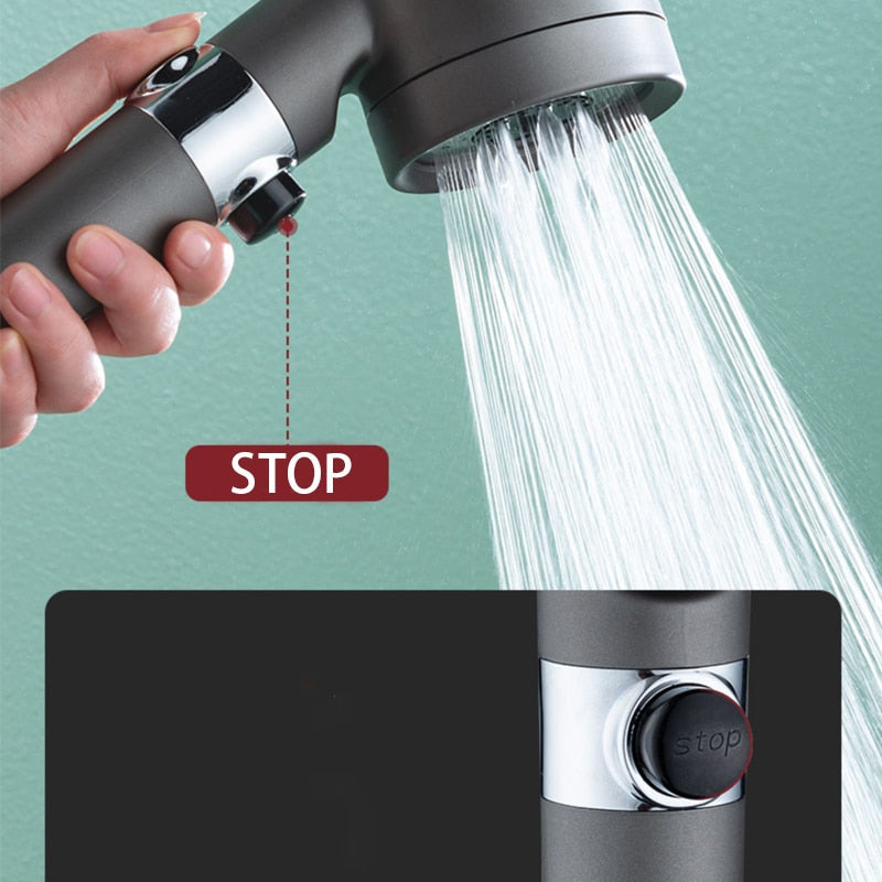 Pommeau de douche haute pression 3 modes - Système filtrant + 20 filtres OFFERTS