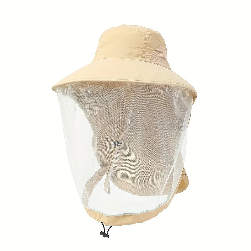 Chapeau de protection UV avec moustiquaire intégrée