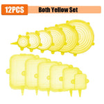 Lot de 12 Couvercles en silicone extensible