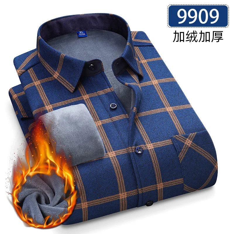 Chemise Hiver Homme Épaissie & Doublée Polaire