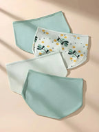 4-Pack Women's High-Waisted Briefs — cotton, breathable, printed