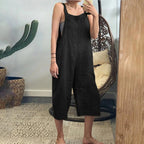 Mid-Calf Cotton & Linen Summer Overalls