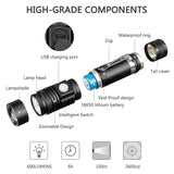 Mini lampe torche ULTRA Puissante avec Zoom - USB Rechargeable