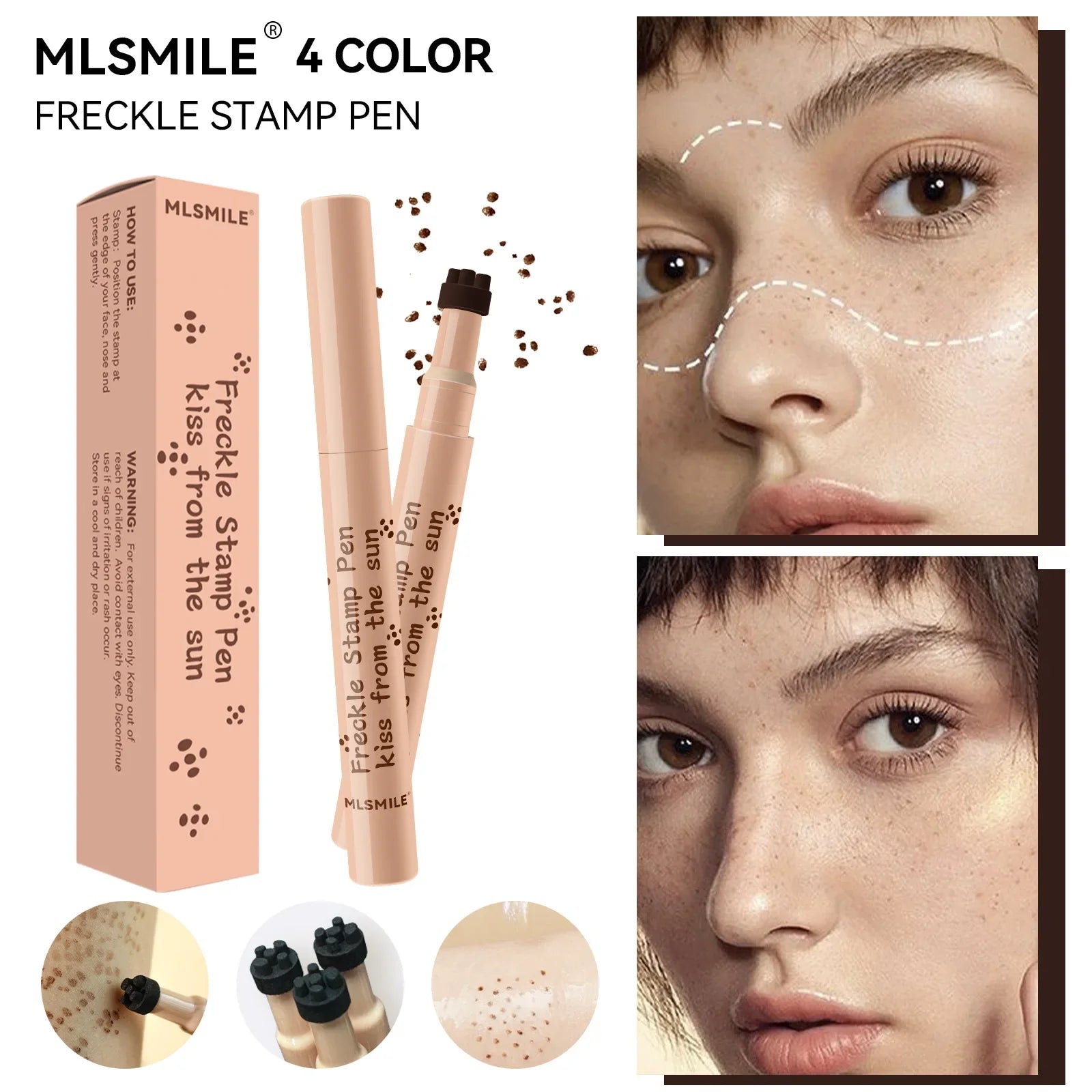 Freckle Stamp Pen - Stylo Taches de Rousseur Naturelles - 4 Teintes