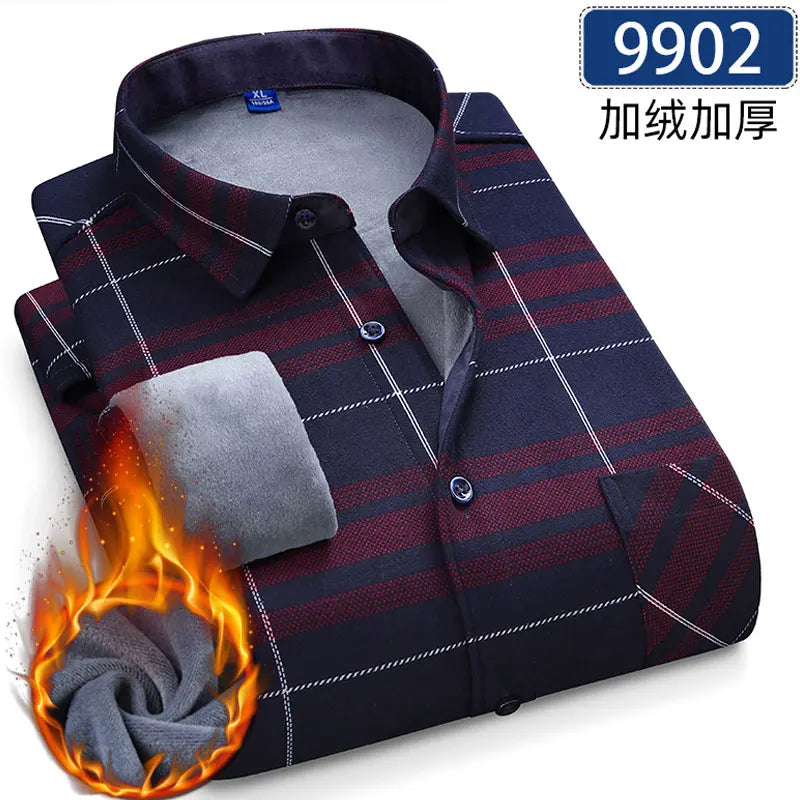 Chemise Hiver Homme Épaissie & Doublée Polaire