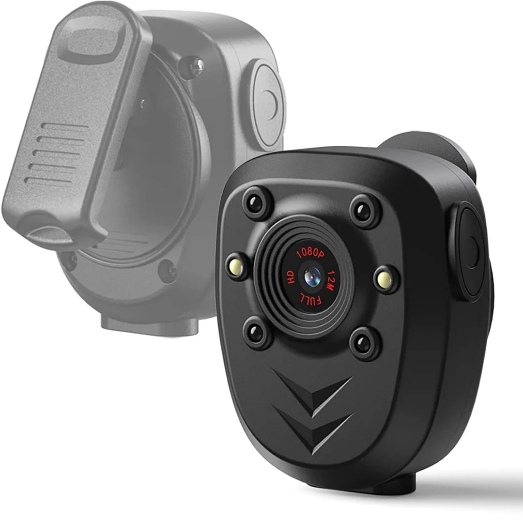 Mini Caméra à Clip 850A HD 1080P – Vision Nocturne IR, Enregistrement en Boucle & Autonomie 4 à 6 h + Carte SD Inclus