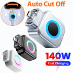 Smart 140W USB-C Fast Charger – Automatic Shut-off at Full Charge for Phones