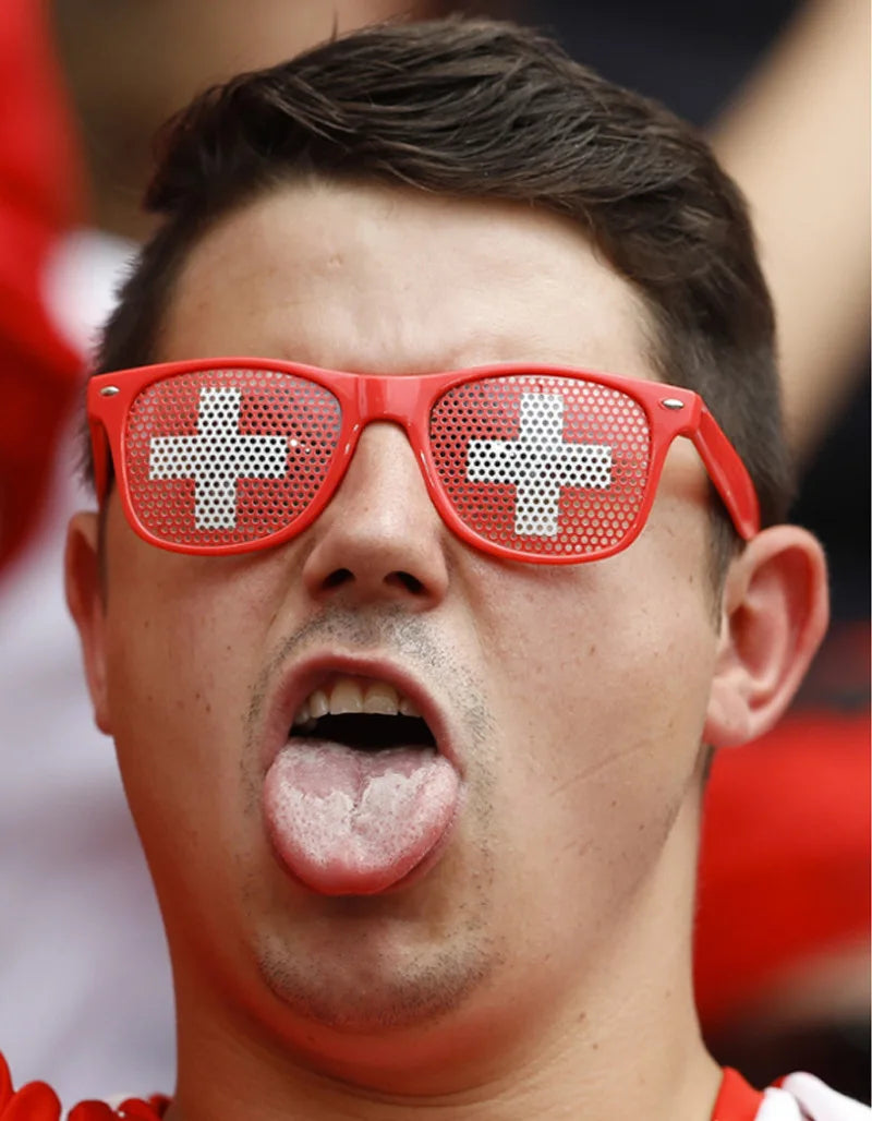 Lunettes de Soleil Unisexes avec Drapeaux Coupe du Monde – Accessoire Festif et Sportif