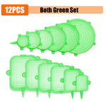 Lot de 12 Couvercles en silicone extensible