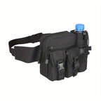 Sac Banane Tactique Homme en Nylon – Poches pour Téléphone & Bouteille – Randonnée, Camping, Chasse & Sports Outdoor