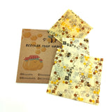 BEE WRAP - Lot de 3 Films alimentaires réutilisables
