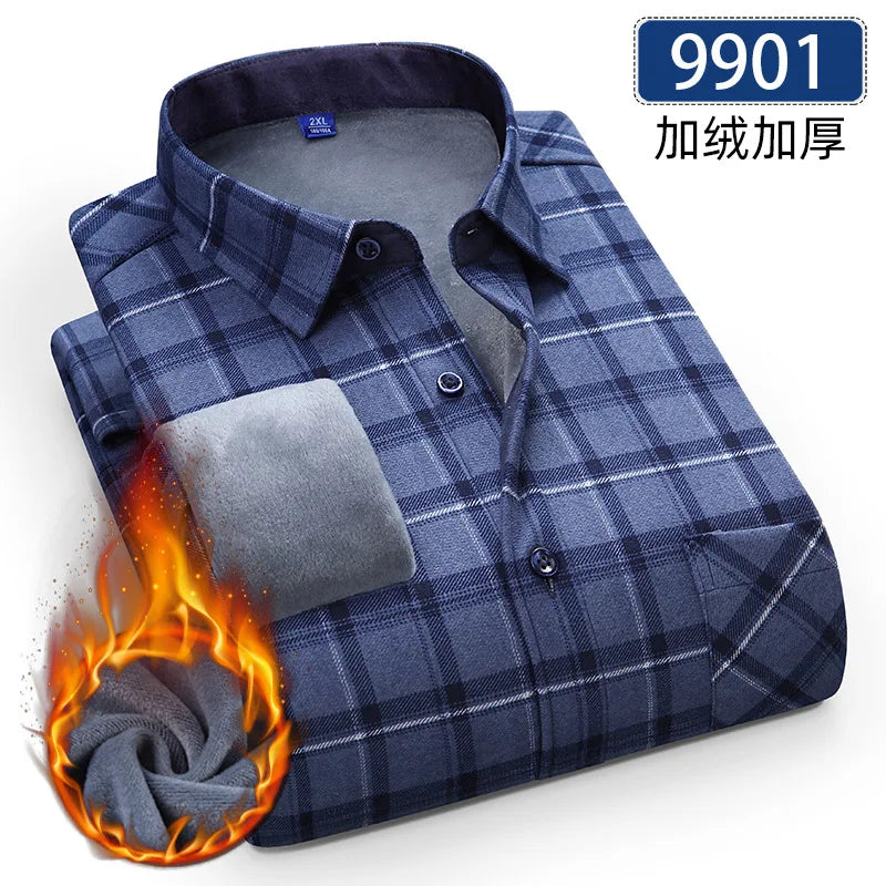 Chemise Hiver Homme Épaissie & Doublée Polaire