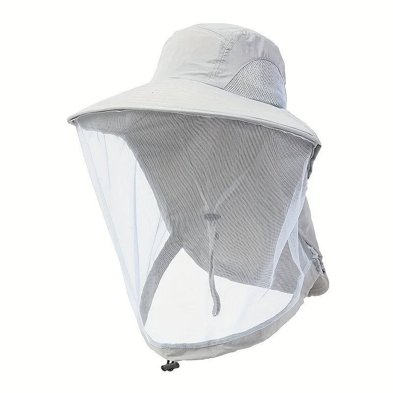 Chapeau de protection UV avec moustiquaire intégrée
