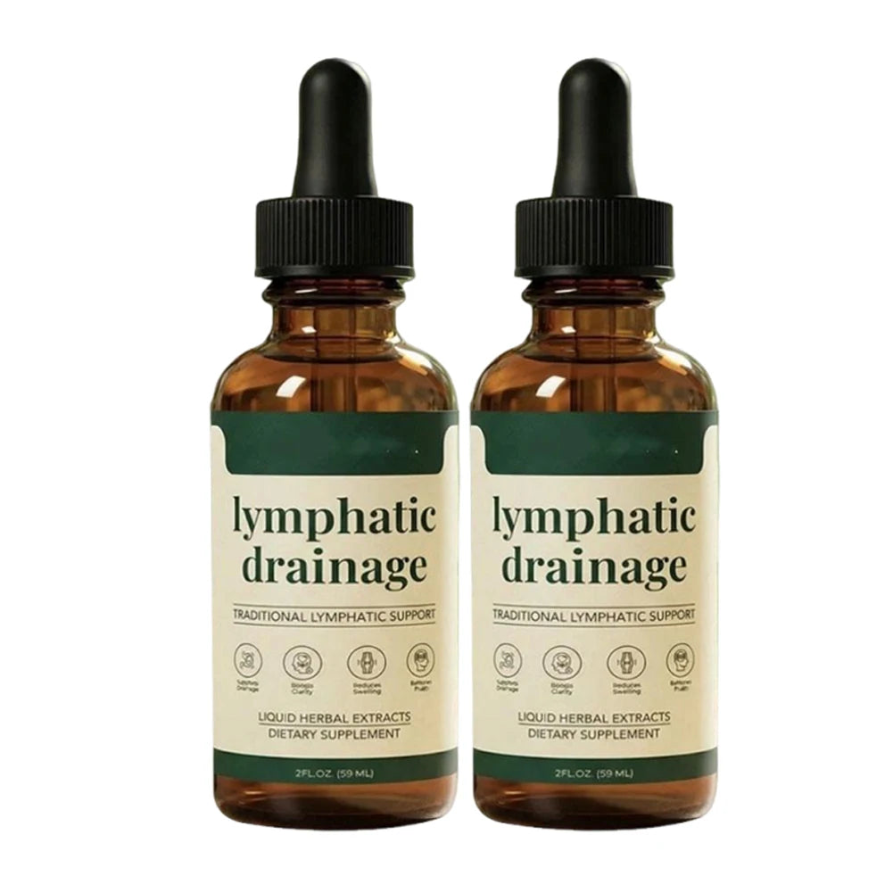 Gouttes à Base de Plantes pour Soutien Lymphatique – Formule Liquide 59 ml – 1 acheté = 1 offert