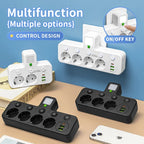 Multiprise Murale Compacte 4 Prises + USB-C