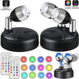 Pack de 2 Projecteurs LED sans-fil avec télécommande