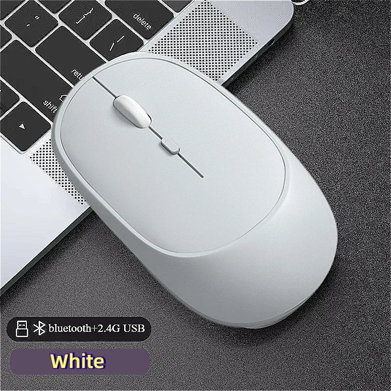 Ratón inalámbrico Bluetooth recargable: silencioso, ergonómico y con DPI ajustable