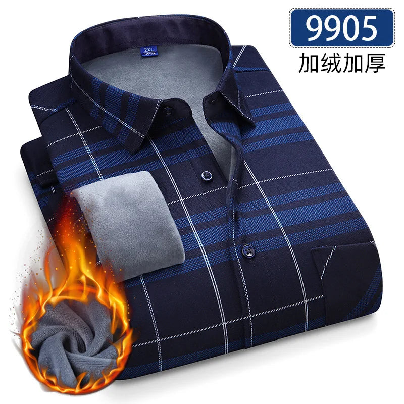 Chemise Hiver Homme Épaissie & Doublée Polaire