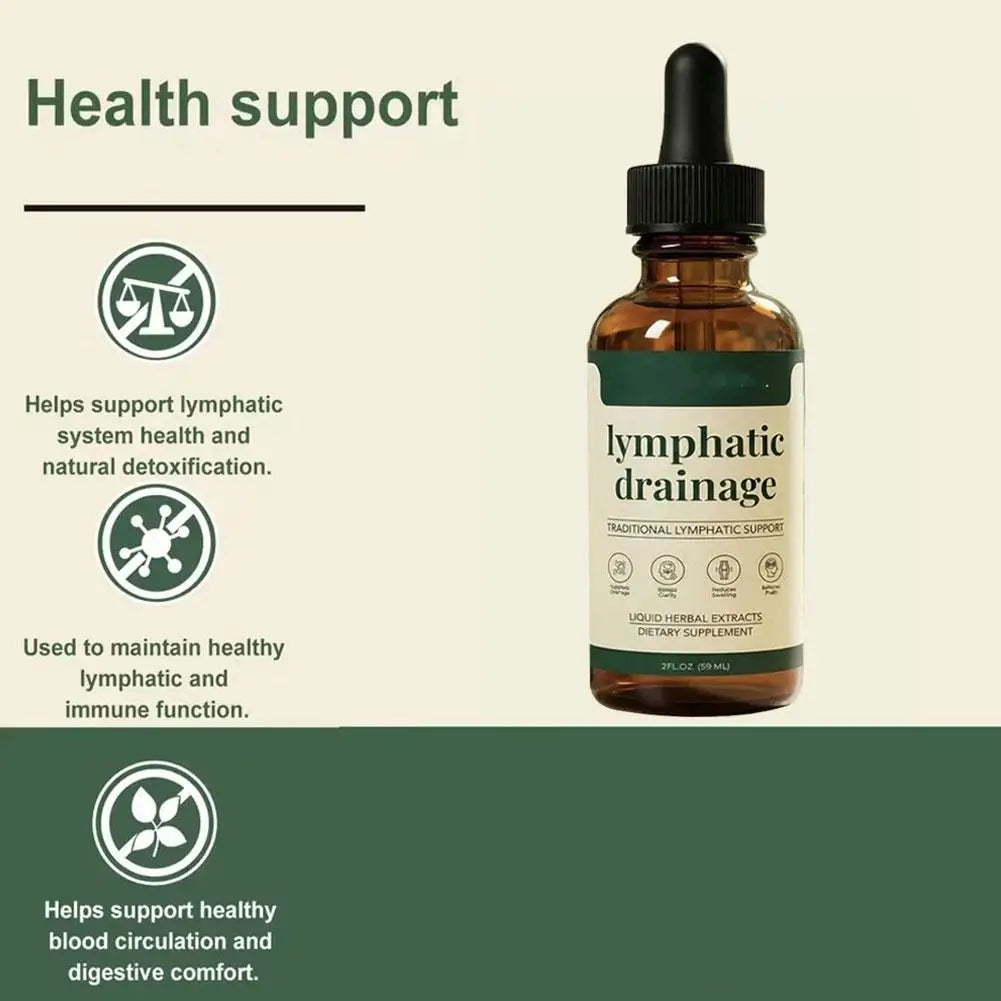 Gouttes à Base de Plantes pour Soutien Lymphatique – Formule Liquide 59 ml – 1 acheté = 1 offert