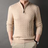 Pull camionneur torsadé à ZIp pour Homme