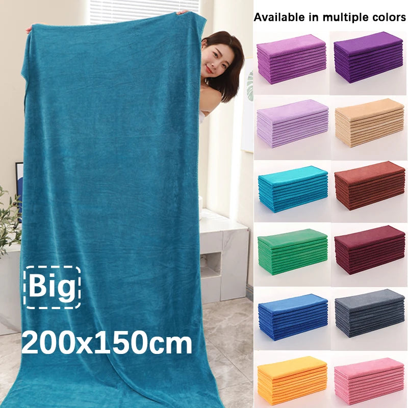 Serviette de Bain en Microfibre Super Épaisse & Absorbante à Séchage Rapide