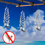 3x Répulsif Innovant à Oiseaux en Miroir - Spirale Rotative
