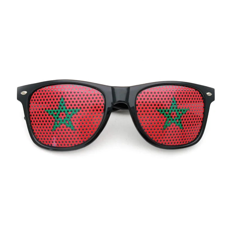 Lunettes de Soleil Unisexes avec Drapeaux Coupe du Monde – Accessoire Festif et Sportif