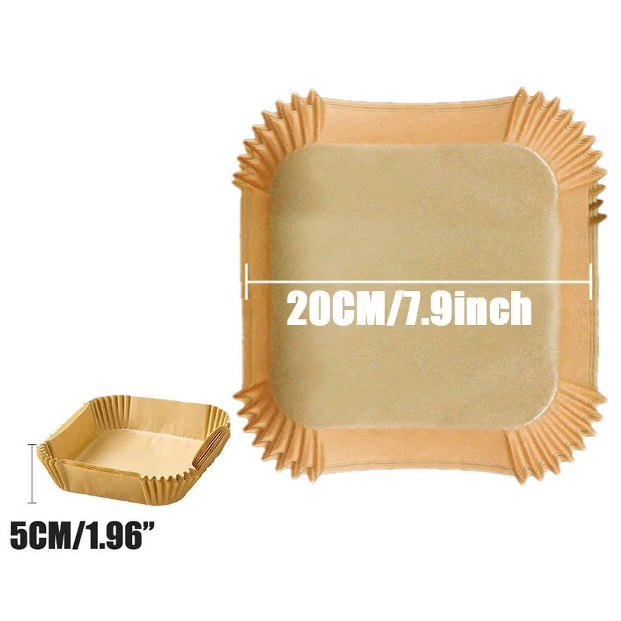 200x Papier Cuisson Sans Huile pour Air Fryer