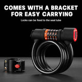 Feu arrière de vélo avec Antivol 5 chiffres intégré