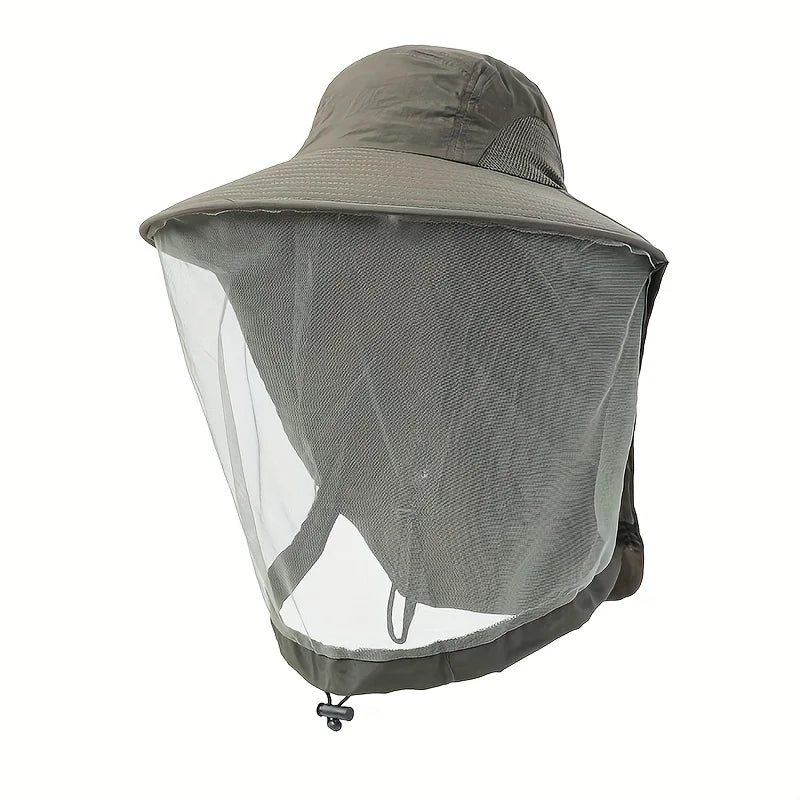 Chapeau de protection UV avec moustiquaire intégrée