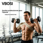 Attelle d’Épaule Respirante & Réglable – Manchon de Compression & Maintien Sportif