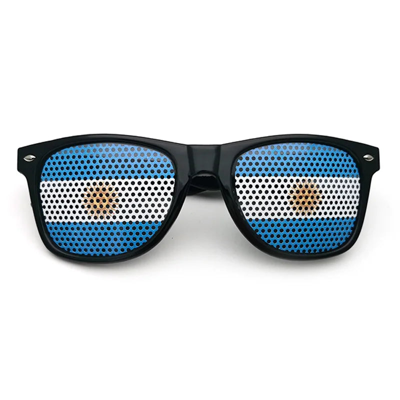 Lunettes de Soleil Unisexes avec Drapeaux Coupe du Monde – Accessoire Festif et Sportif