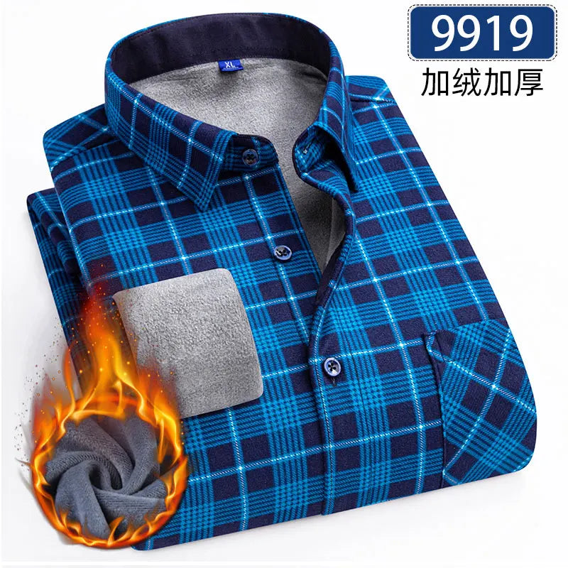 Chemise Hiver Homme Épaissie & Doublée Polaire