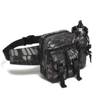 Sac Banane Tactique Homme en Nylon – Poches pour Téléphone & Bouteille – Randonnée, Camping, Chasse & Sports Outdoor