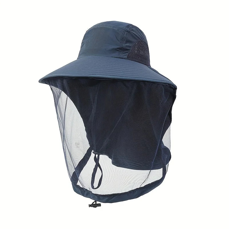 Chapeau de protection UV avec moustiquaire intégrée