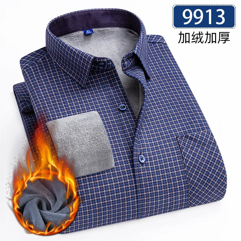Chemise Hiver Homme Épaissie & Doublée Polaire
