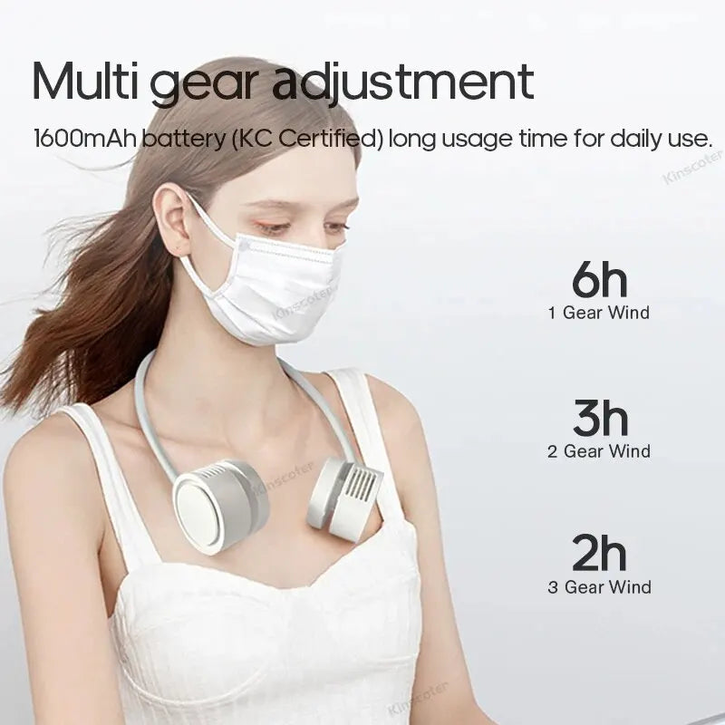 ULTRA COMPACT Portable Neck Fan - Retractable System